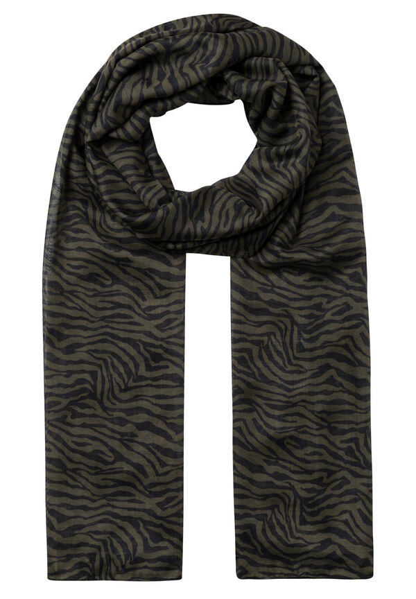 Printschal, Zebra Dessin, olive