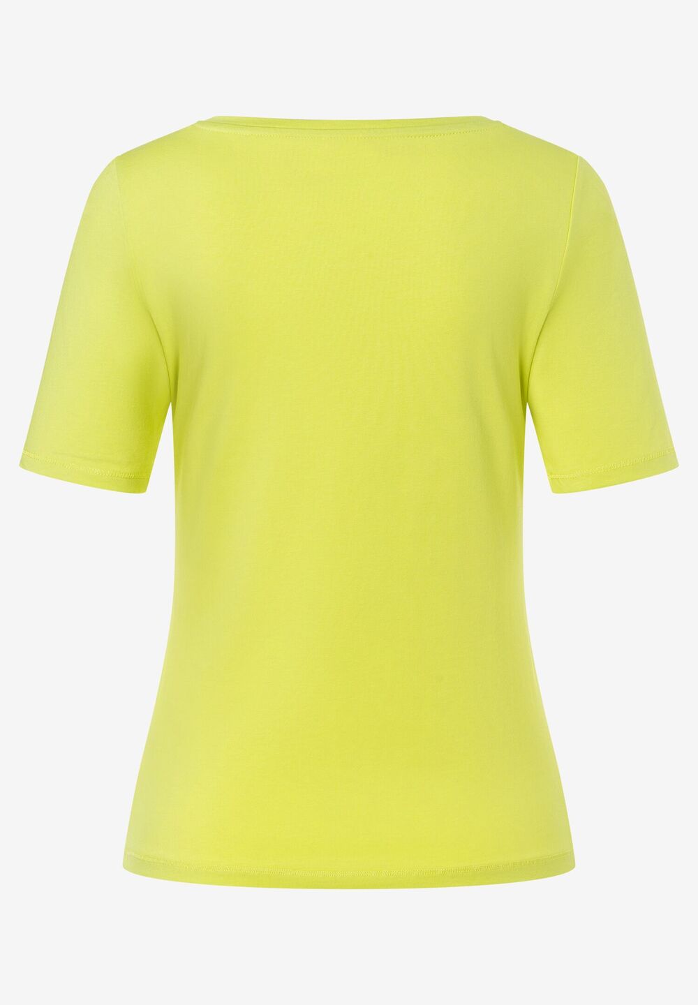 T-Shirt, U-Boot Ausschnitt, lime green, Sommer-Kollektion, gelb Detailansicht 1