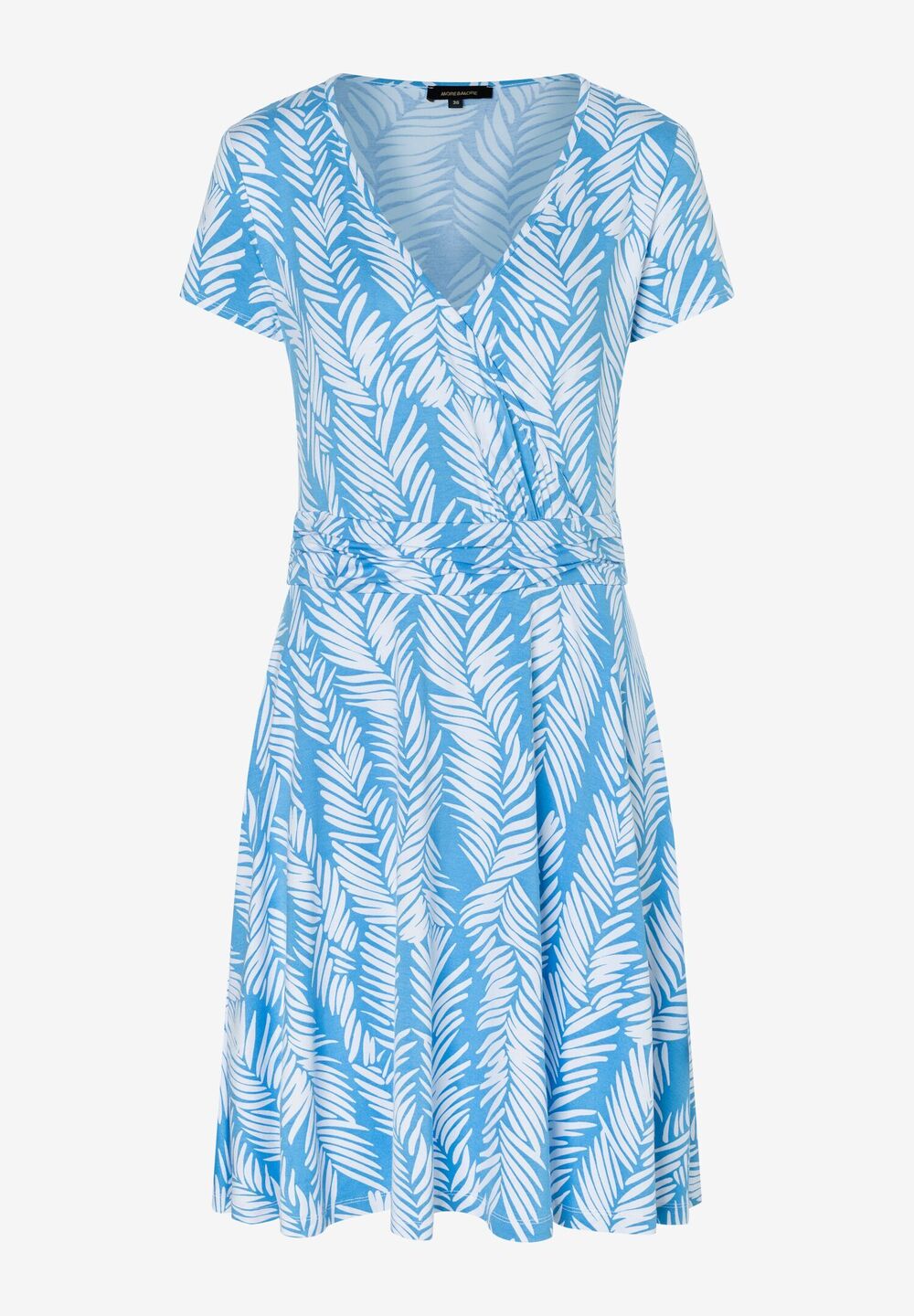 Jerseykleid, Palmblätter-Print, Sommer-Kollektion, blau Detailansicht 1