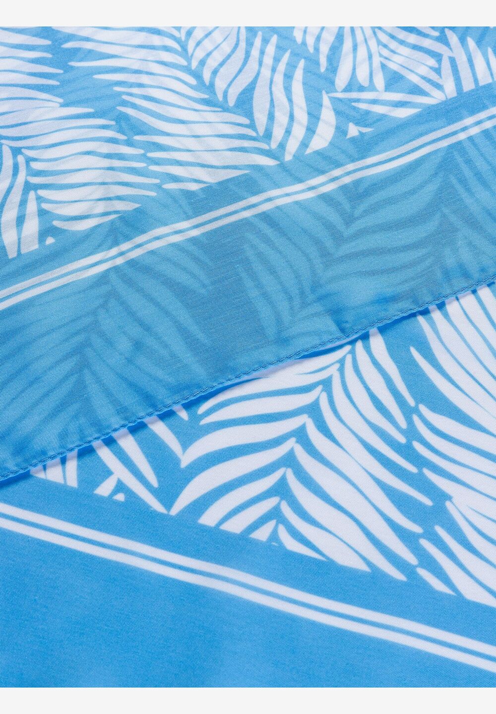 leichter Schal, Palmblätter-Print, Sommer-Kollektion, blauRückansicht