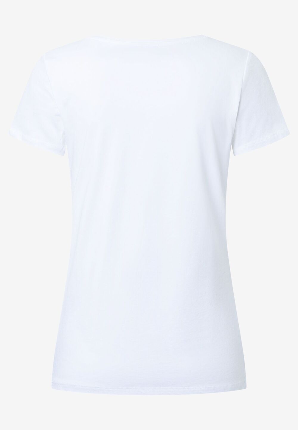 T-Shirt, weiß, Blätter-Motiv, Sommer-Kollektion, weiss Rückansicht