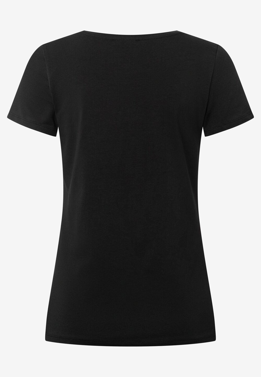 T-Shirt, schwarz, Blätter-Motiv, Sommer-Kollektion, schwarzRückansicht