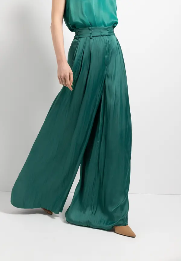 More & More Satinhose, summergarden green, Sommer-Kollektion