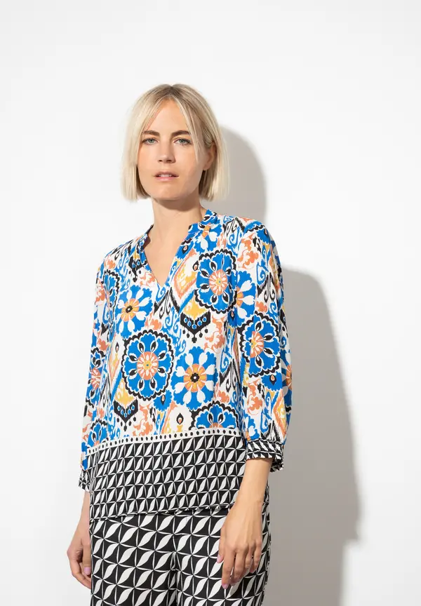 More & More Viskosebluse, Ornament-Print, Sommer-Kollektion