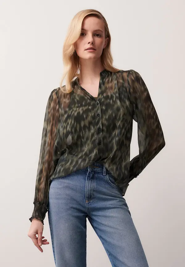 More & More Chiffonbluse, New Animal-Print