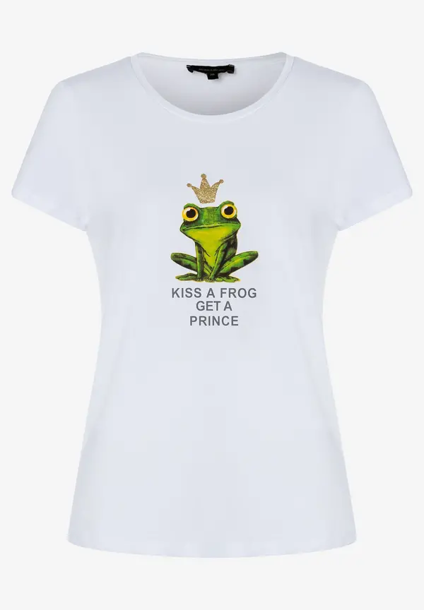 More & More T-Shirt mit Frosch-Print, weiß, Frühjahrs-Kollektion