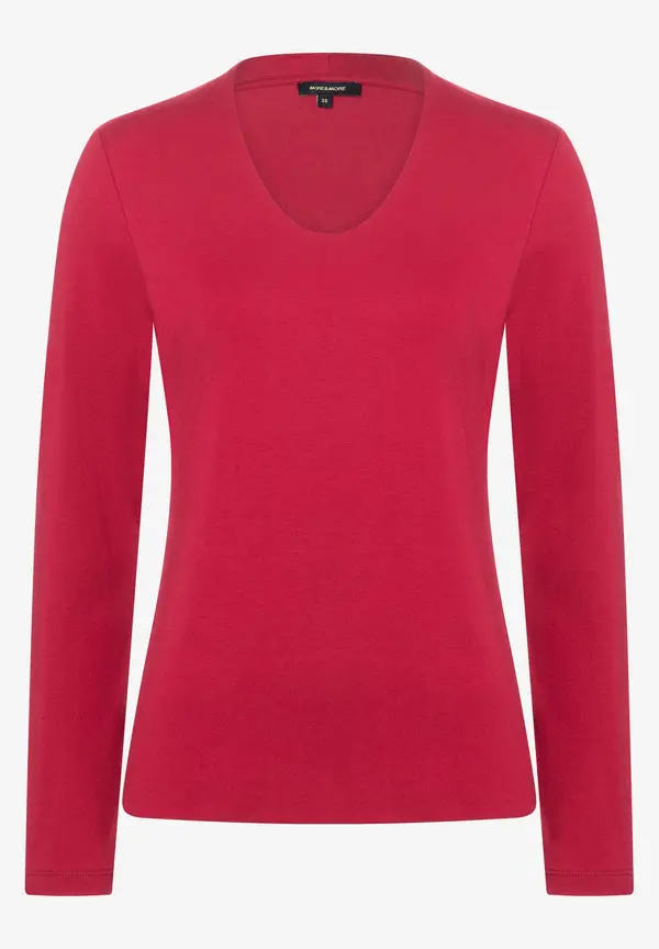 More & More Langarmshirt, rot, Herbst-Kollektion