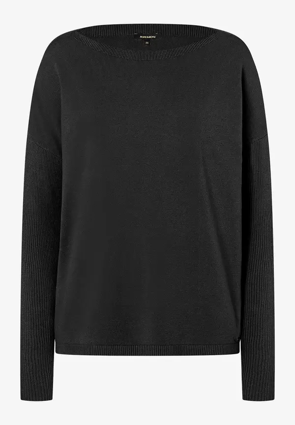 More & More Feinstrick Pullover, schwarz, Herbst-Kollektion