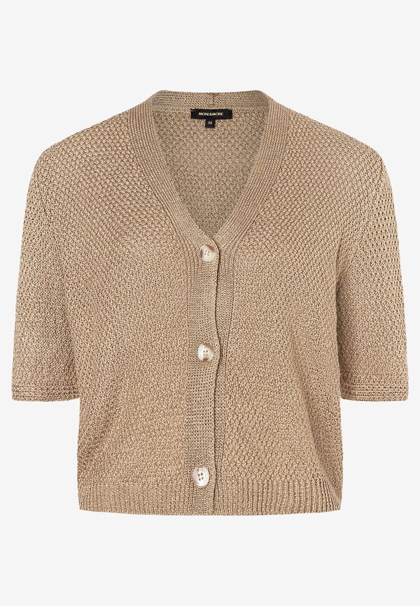 Kurzarm-Cardigan, sahara beige, Sommer-Kollektion günstig online kaufen