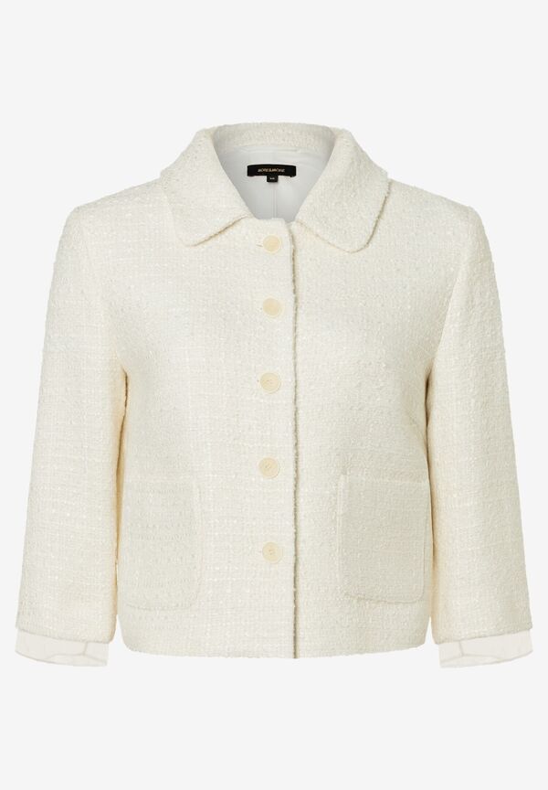 Bouclé Jacke, offwhite